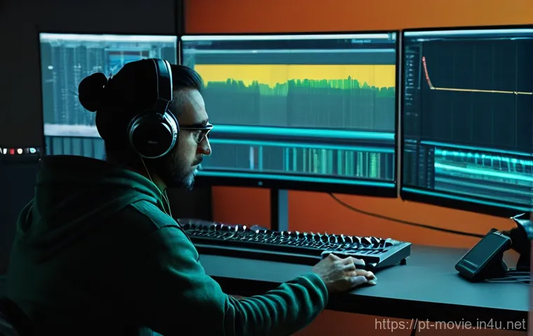 영화 제작 과정의 단계별 설명 - Harmony on Set: The Filmmaking Team**

*   **Prompt:** A dynamic scene unfolds on a bustling indoor ...