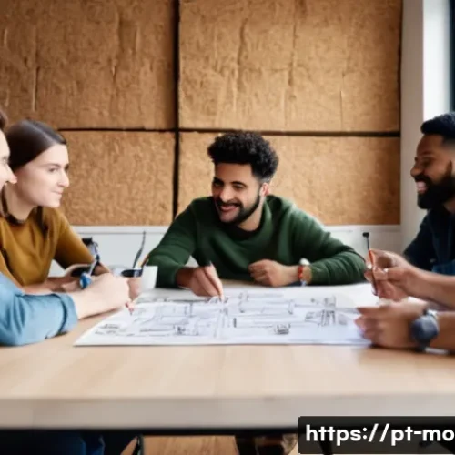 영화 제작사 창업 사례 - **Prompt:** A diverse group of young adult filmmakers, casually but professionally dressed in modern...