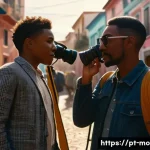 촬영감독의 역할과 자질 - A cinematic film set at golden hour, showcasing an experienced director of photography adjusting sof...