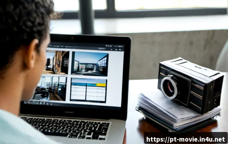영화 제작사 채용공고 분석 - Photorealistic Brazilian film production office in São Paulo, a young professional carefully analyzi...